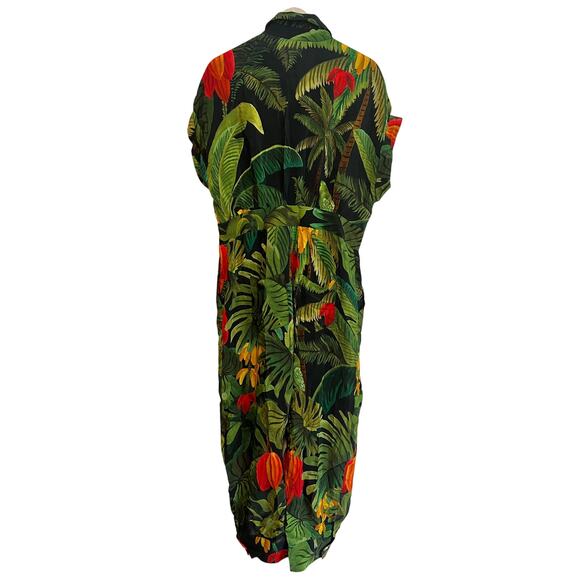 Farm Rio Cocoa Forest Jumpsuit Romper Size: Large Tropical Beach Vacation - Picture 6 of 11